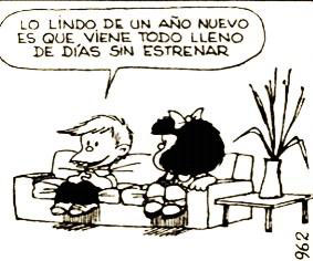 Caricatura Quino con Mafalda