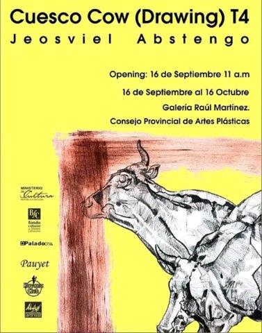 Cartel promocional de la exposición de Jeosviel Abstengo