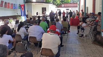 Combatientes de la ACRC en Ciego de Ávila rinden homenaje a Juan Almeida